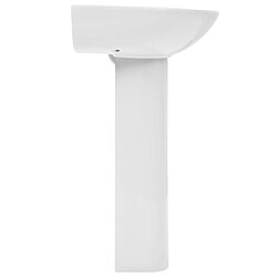 Avis vidaXL Lavabo autoportant avec socle Céramique Blanc 520x440x190 mm