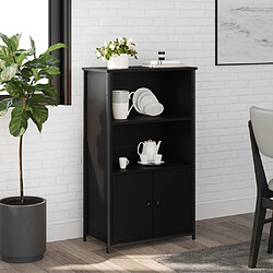 vidaXL Buffet haut noir 62x32x103,5 cm bois d'ingénierie