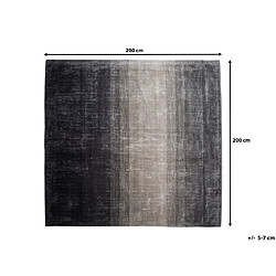 Beliani Tapis gris-noir 200 x 200 cm ERCIS