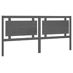 Maison Chic Tête de lit scandinave pour lit adulte,Meuble de chambre Gris 205,5x4x100 cm Bois massif de pin -MN44037