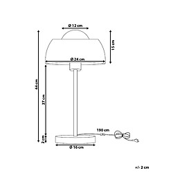 Avis Beliani Lampe à poser SENETTE Métal Noir-doré