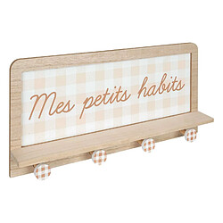 Atmosphera, Createur D'Interieur Patère 4 crochets MES PETITS HABITS - Beige