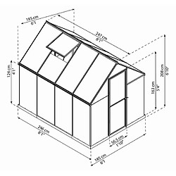 Serre de jardin 4.6m² vert - 701551 - PALRAM