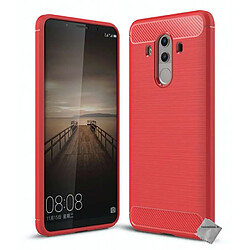 Htdmobiles Coque silicone gel carbone pour Huawei Mate 10 Pro + film ecran - ROUGE