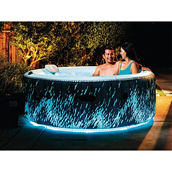 Spa gonflable PureSpa Galaxie rond Bulles avec LED 4 places / Intex