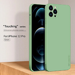 Coque en silicone souple vert pour votre Apple iPhone 12 Pro