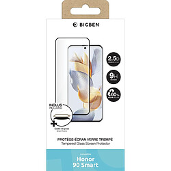 Protection d écran 2,5D en verre trempé BigBen Connected pour Honor 90 Smart GRS Transparent + SmartFrame