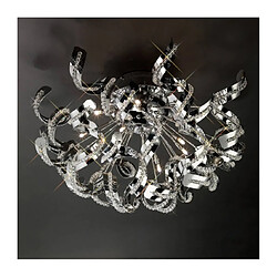 Luminaire Center Plafonnier Esme 20 Ampoules chrome poli/cristal