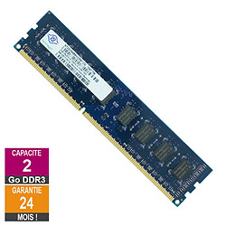 Barrette Mémoire 2Go RAM DDR3 Nanya NT2GC64B8HC0NF-CG DIMM PC3-10600U - Reconditionné