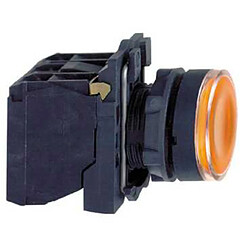 Schneider Electric bouton poussoir lumineux - affleurant - 1no + 1nf - orange - 230v - schneider xb5aw35m5