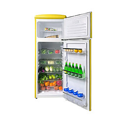 Acheter LINARIE Réfrigérateur congélateur 2 portes retro Arzy LJDD206LEMON 206 Litres Lemon