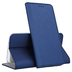 Htdmobiles Housse pour Samsung Galaxy A35 5G - etui coque pochette portefeuille + verre trempe - BLEU MAGNET