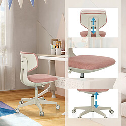 Chaise pivotante pour des enfants KID CLASSIC Rose hjh OFFICE