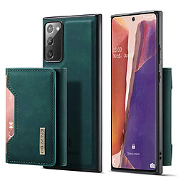 Dg.Ming Coque en TPU + PU avec béquille magnétique à trois volets vert pour votre Samsung Galaxy Note 20