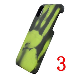 Wewoo Capteur thermique décoloration cas de couverture arrière pour iPhone X / XS (vert) pas cher