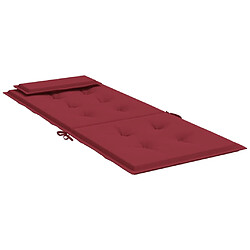 Acheter vidaXL Coussins de chaise à dossier haut lot de 4 rouge bordeaux