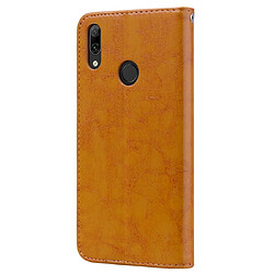 Avis Wewoo Housse Coque Étui en cuir à rabat horizontal pour Huawei Y7 2019 avec support et fentes cartes et portefeuille marron