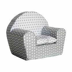 BigBuy Home Fauteuil pour enfant Gris Etoiles