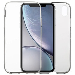 Wewoo Coque en TPU transparente ultra-mince à couverture totale et double face pour iPhone XR (Gris)