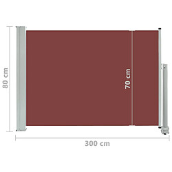 vidaXL Auvent latéral rétractable de patio 80x300 cm Marron pas cher