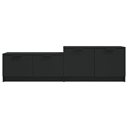 Acheter vidaXL Meuble TV Noir 158,5x36x45 cm Bois d'ingénierie