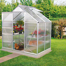 Avis Vitavia Serre de jardin en polycarbonate 6 mm et aluminium anodisé avec embase Venus Longueur de 131 cm.