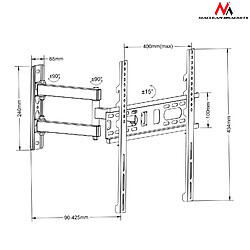 Acheter Support mural pour TV LCD / LED 26-60" 30 kg Maclean MC-761