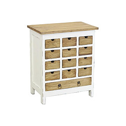 Aubry Gaspard Commode 13 tiroirs en acajou naturel et blanc. Commode 13 tiroirs en acajou naturel et blanc