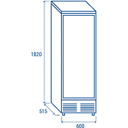 COOLHEAD Vitrine à Boisson Réfrigérée Positive - 293 Litres - Cool Head