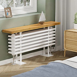 EMKE Radiateur eau chaude horizontal avec étagère H.48 × L.100 × I.18 cm 674 W design Chauffage central blanc