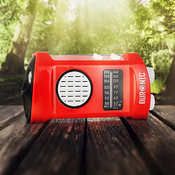 Duronic Ecohand Radio AM/FM à Dynamo avec Lampe Torche - Ne nécessite Aucune Pile - Idéal pour Camping, randonnées, Jardin, Bricolage