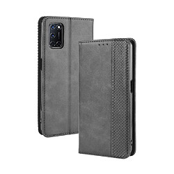 Etui en PU auto-absorbé rétro noir pour votre OPPO A52/A72/A92