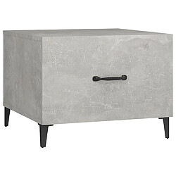 Maison Chic Table basse pour salon | Table à café avec pieds en métal Gris béton 50x50x40 cm -GKD65554