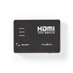 Alpexe Commutateur HDMI | 3 Ports | 3 Entrées HDMI | 1 Sortie HDMI | 1080p | ABS | Anthracite | Coffret pas cher