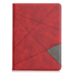 Etui en PU motif géométrique avec support rouge pour votre Apple iPad Air 2/Air (2013)/iPad 9.7 pouces (2018)/(2017)/Pro 9.7 pouces (2016)