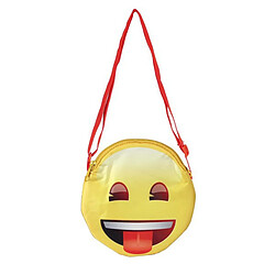 Avis Totalcadeau Sac émoji avec fermeture éclair et sangle réglable - Sac à main emoticone pas cher