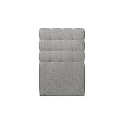 Sommeil de plomb Tete de lit Capitonnée Bouclette Gris L 90 cm - Ep 10 cm rembourré