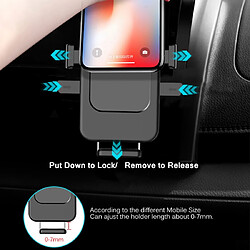 Acheter Wewoo Chargeur voiture pour iPhone, Galaxy, Sony, Lenovo, HTC, Huawei, et autres Smartphones T3 5V 1.5A Gravity Titulaire De Sortie D'air Vent Rapide Sans Fil Chargeur,