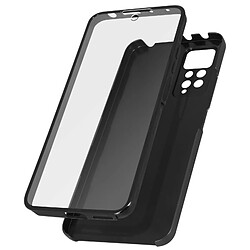 Avizar Coque intégrale Redmi Note 11/11s Arrière Rigide et Avant Souple noir