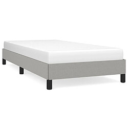 vidaXL Cadre de lit sans matelas gris clair 90x200 cm tissu