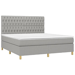 Avis Sommier à lattes,Cadre à lattes de lit et matelas et LED pour Adulte Gris clair 180x200 cm -MN23115