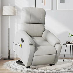 Maison Chic Fauteuil Relax pour salon, Fauteuil inclinable de massage électrique gris clair -GKD64394