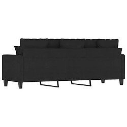 Acheter vidaXL Canapé à 3 places Noir 180 cm Tissu