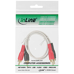 Avis Câble InLine® RCA 2x RCA mâle / mâle plaqué or 1m