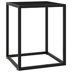 Maison Chic Table basse,Table Console Table d'appoint, Table pour salon Noir avec verre noir 40x40x50 cm -MN92911