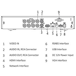 Enregistreur Dahua 4K 8 voies BNC