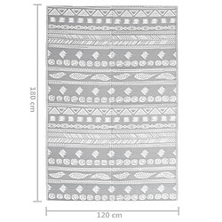 vidaXL Tapis Gris 120x180 cm pas cher