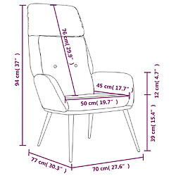 vidaXL Chaise de relaxation Crème Similicuir daim pas cher