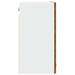 Acheter vidaXL Armoire verre suspendue vieux bois 80x31x60cm bois ingénierie