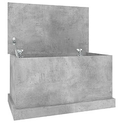 vidaXL Boîte de rangement gris béton 70x40x38 cm bois d'ingénierie